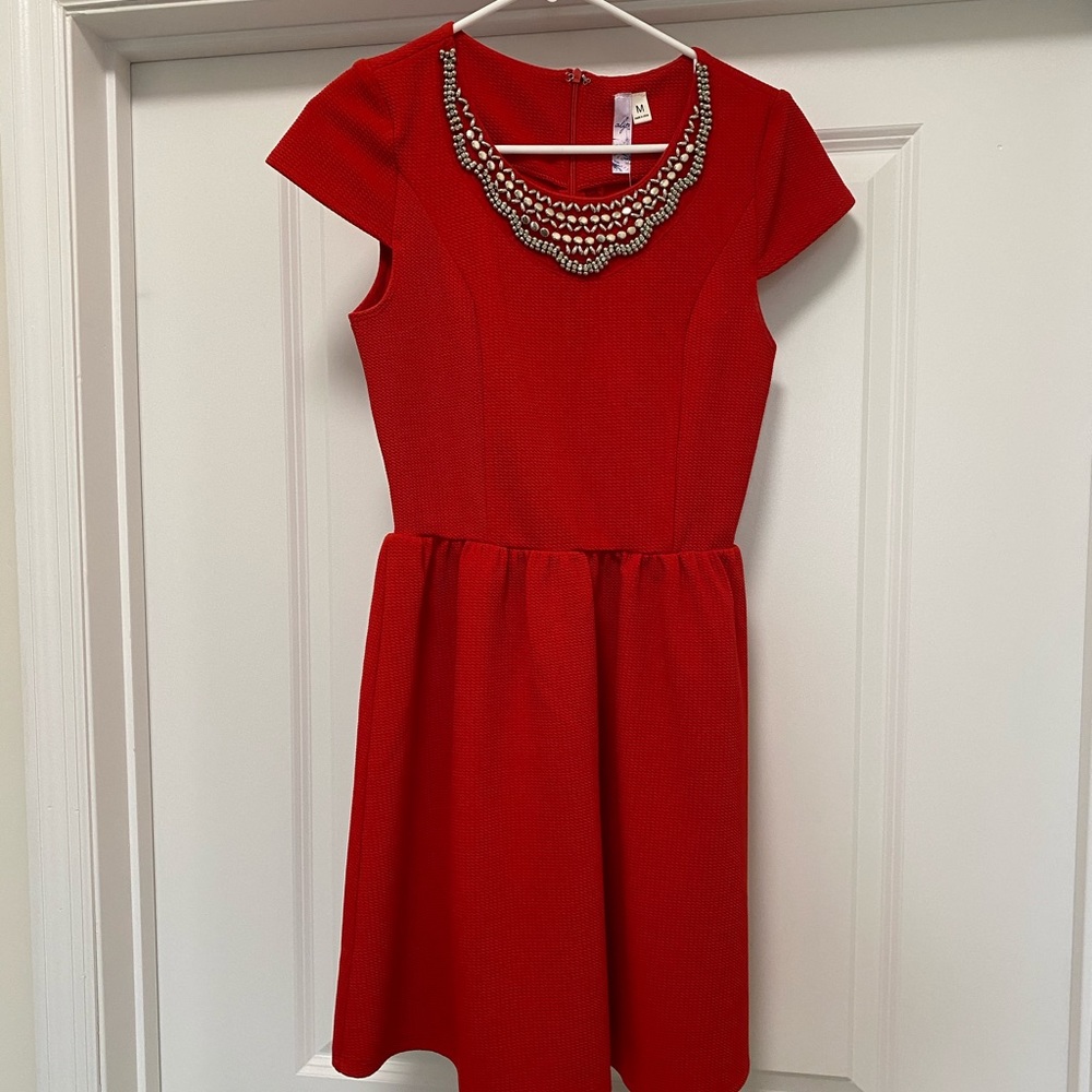 Beautiful never worn Red Short Sleeve Dress